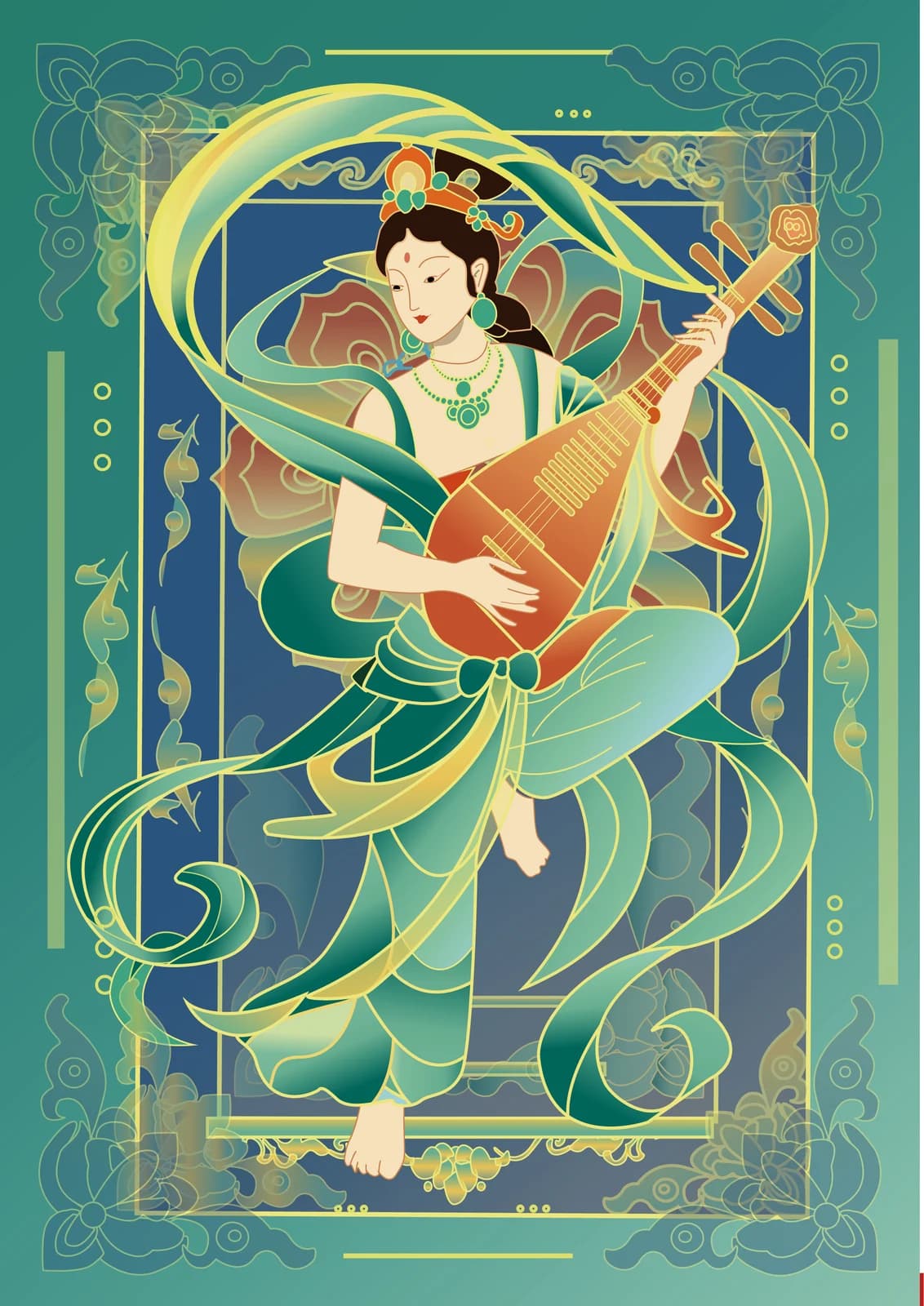 川渝文化 · 系列海报 — 《琵琶清声》_画板 1_画板 1